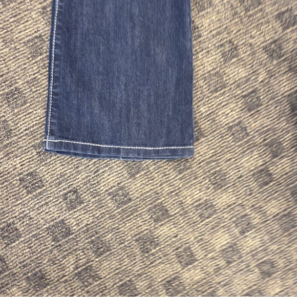 2012/ Bandolino Dark Blue Flare Jeans w Bling-Rhinestones‎ Sz 10 inseam 30 - Picture 7 of 16